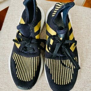 Adidas Black and Gold Sneakers